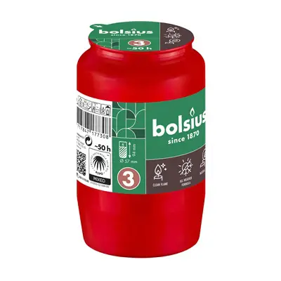 Bolsius Compolight Nr. 3 Rood (per stuk)