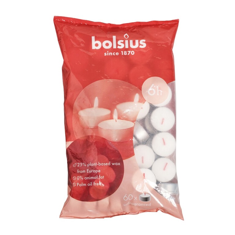 Bolsius Duurzaam Theelicht 6-uur (60 stuks)