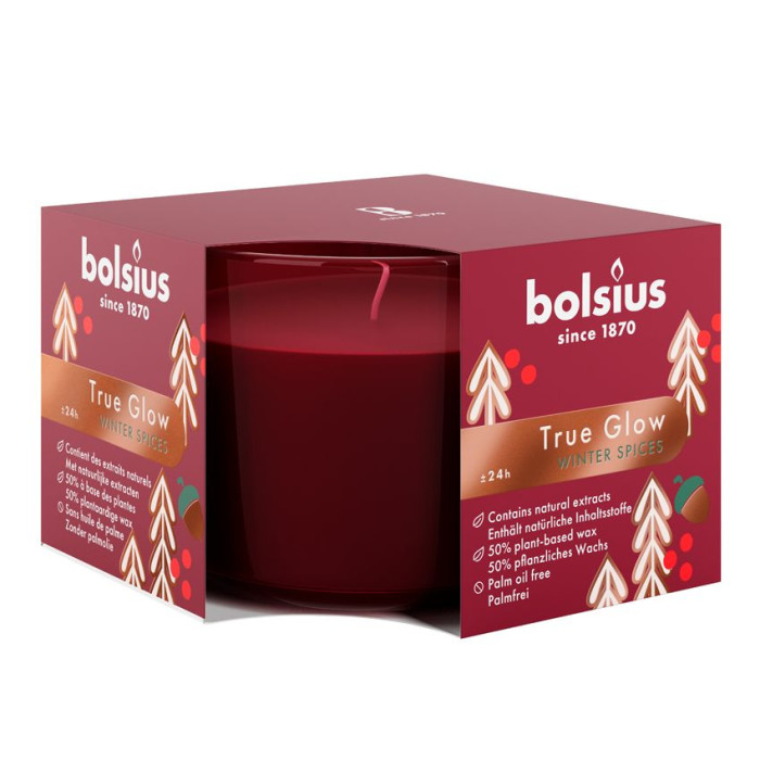 Bolsius Geurglas 63/90 True Glow Winter Spices (per stuk)