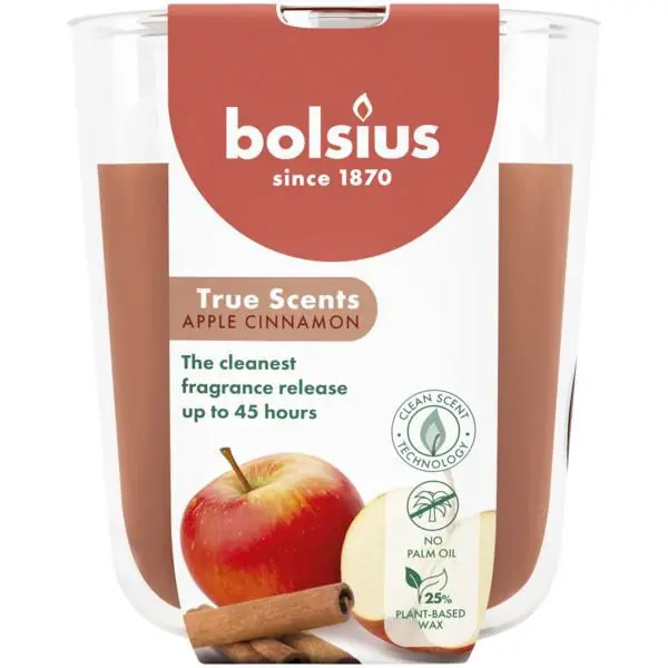 Bolsius Geurglas 97/85 True Scents Apple Cinnamon (per stuk)