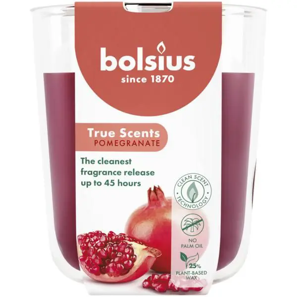 Bolsius Geurglas 97/85 True Scents Pomegranate (per stuk)