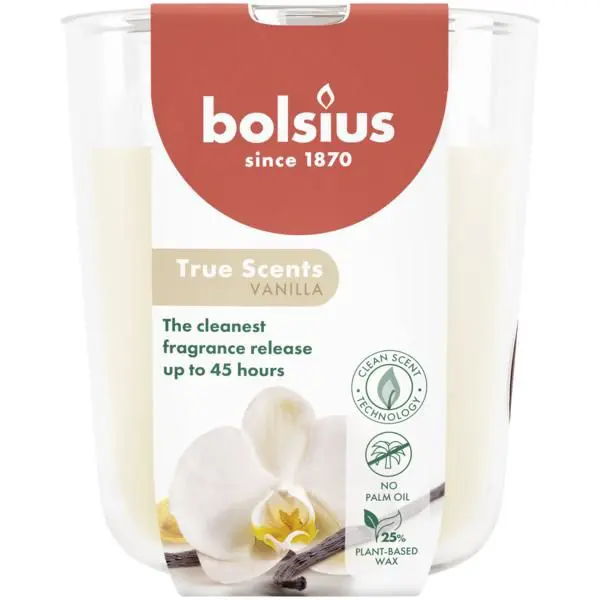 Bolsius Geurglas 97/85 True Scents Vanilla (per stuk)