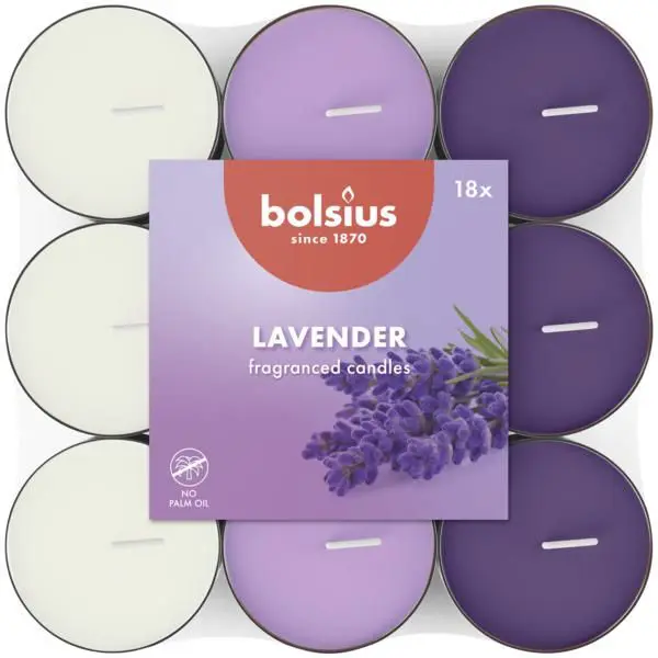 Bolsius Geurtheelicht 3,5 uur Lavendel (18 stuks)