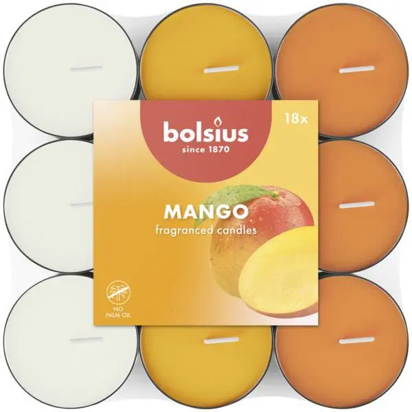 Bolsius Geurtheelicht 3,5 uur Mango (18 stuks)