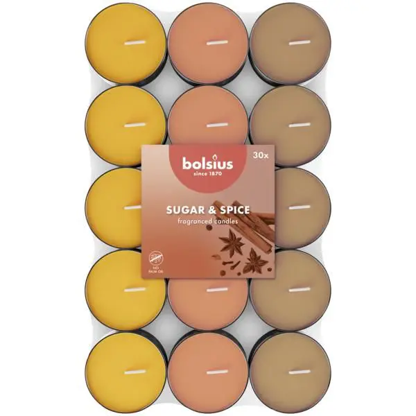 Bolsius Geurtheelicht 3,5 uur Sugar & Spice (30 stuks)