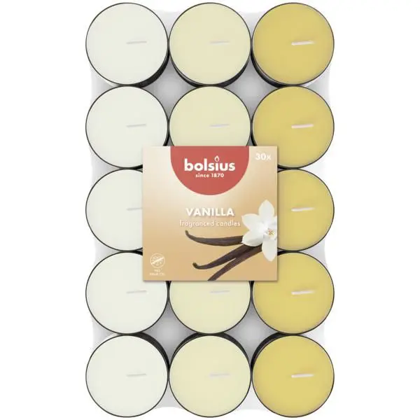Bolsius Geurtheelicht 3,5 uur Vanilla (30 stuks)