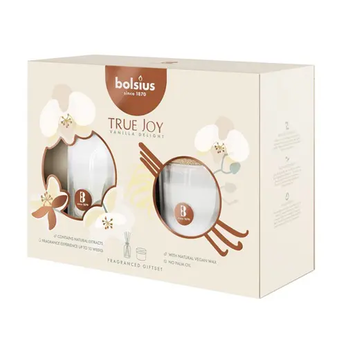 Bolsius Giftset True Joy Vanilla Delight (2 stuks)