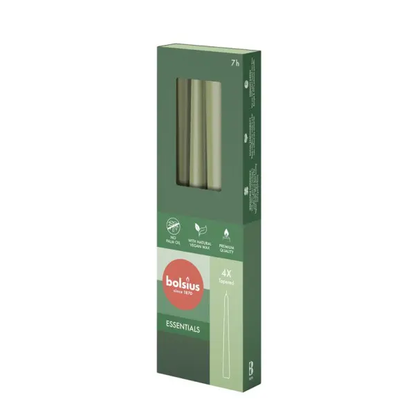 Bolsius Gotische Kaars Fresh Olive (4 stuks)