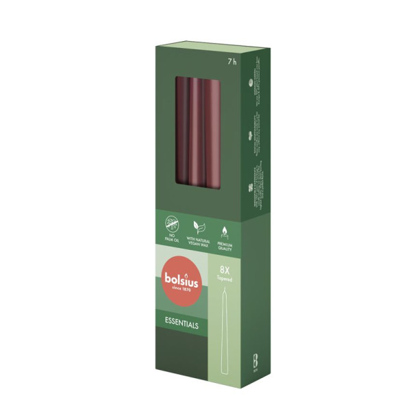 Bolsius Gotische Kaars Delicate Red (8 stuks)