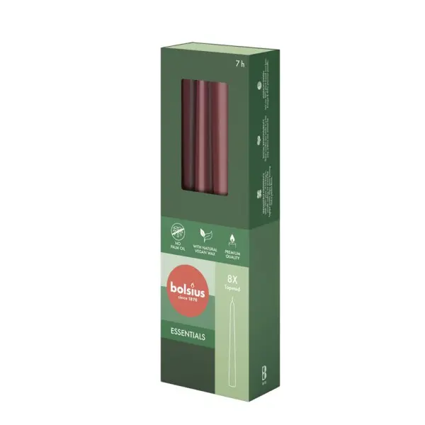 Bolsius Gotische Kaars Delicate Red (8 stuks)