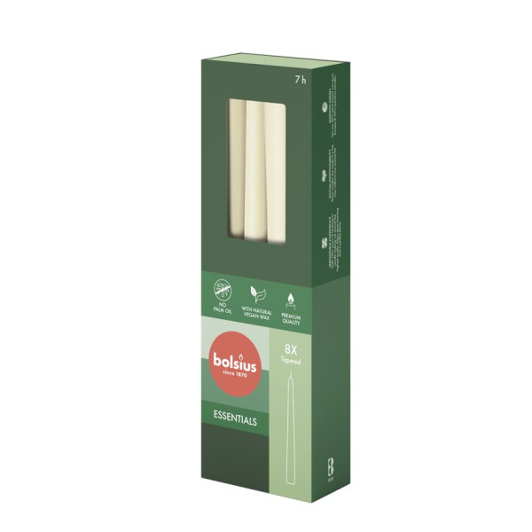 Bolsius Gotische Kaars Soft Pearl (8 stuks)