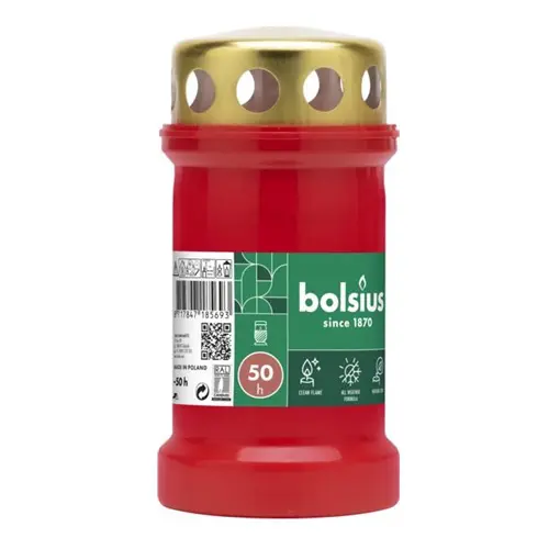 Bolsius Graflicht Nr. 3 + Deksel Rood (per stuk)