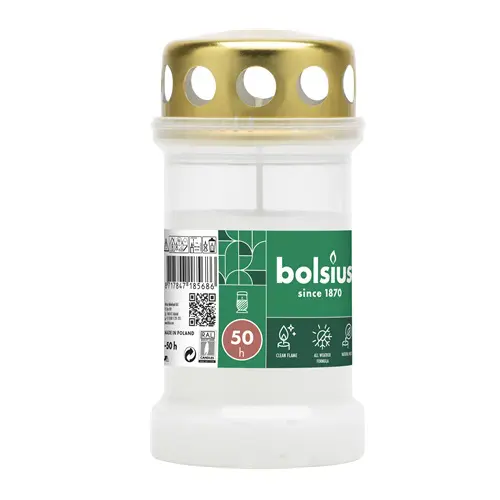 Bolsius Graflicht Nr. 3 + Deksel Wit (per stuk)