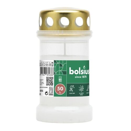 Bolsius Graflicht Nr. 3 + Deksel Wit (per stuk)
