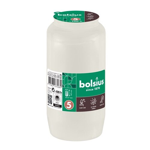 Bolsius Herdenkingslicht Compo Nr. 5 Transparant (per stuk)