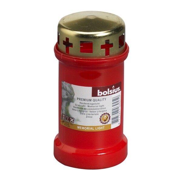 Bolsius Herdenkingslicht Nr. 3 Met Deksel Rood (per stuk)