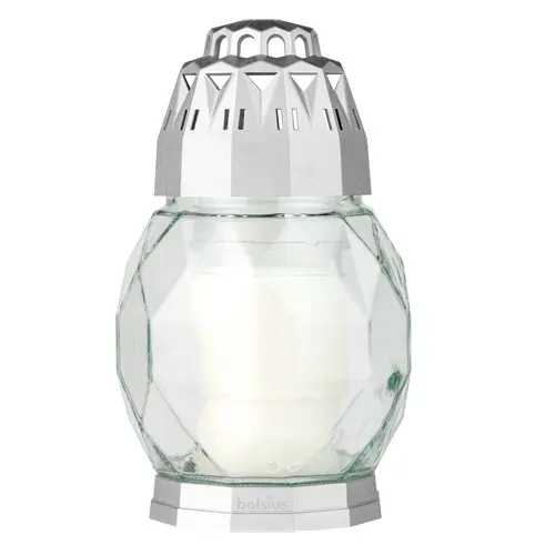 Bolsius Lantaarn 2D Diamond Wit + Zilver (per stuk)