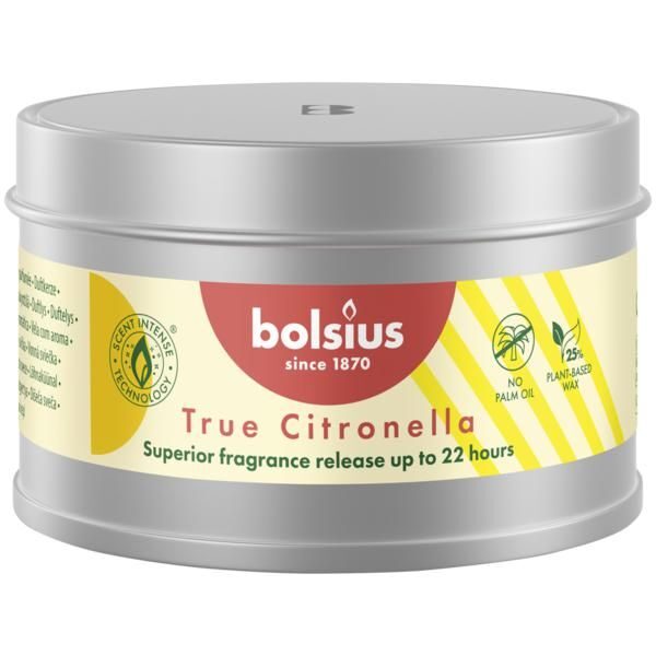 Bolsius Metalen Tin 49/87 True Citronella (4 stuks)