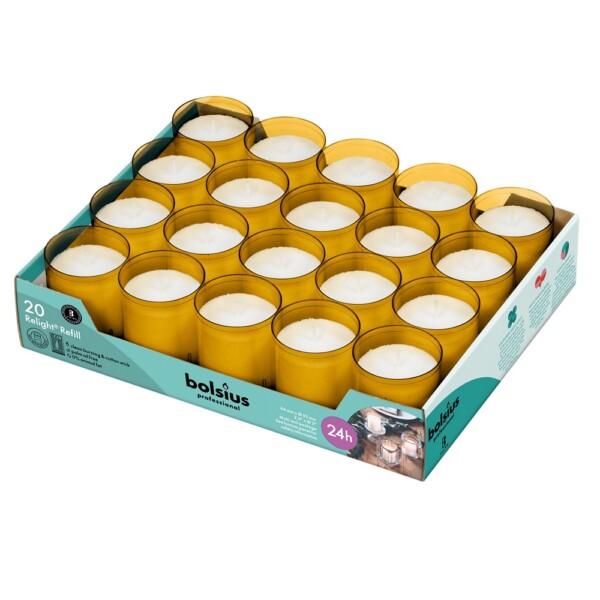 Bolsius Professional ReLight Navullingen Amber (20 stuks)