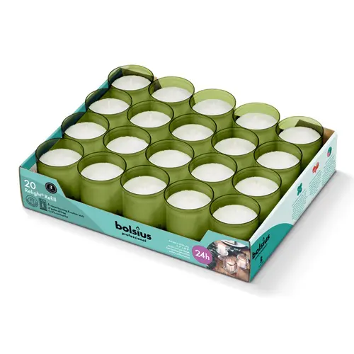 Bolsius Professional ReLight Navullingen Olijfgroen (20 stuks)