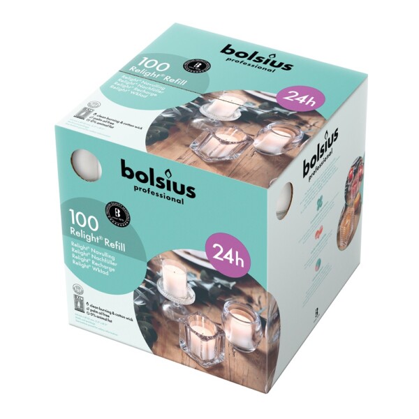 Bolsius Professional ReLight Navullingen Transparant (100 stuks)