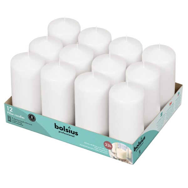 Bolsius Professional Stompkaars Wit 120/60 (per stuk)