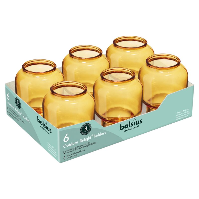 Bolsius Relight Houder Sphere Amber (per stuk) - Afbeelding 3