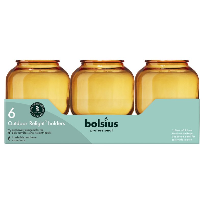 Bolsius Relight Houder Sphere Amber (per stuk) - Afbeelding 2