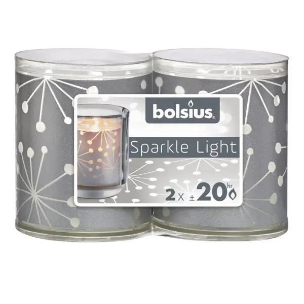 Bolsius Sparkle Light Navullingen Crystal (2 stuks)