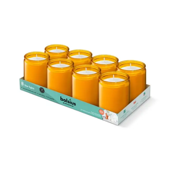 Bolsius Starlight Glas Amber (8 stuks)
