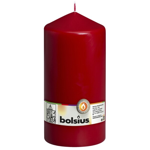 Bolsius Stompkaars Wijnrood 200/98 (per stuk)
