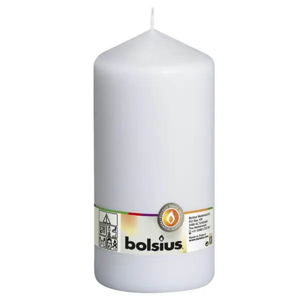 Bolsius Stompkaars Wit 200/98 (per stuk)