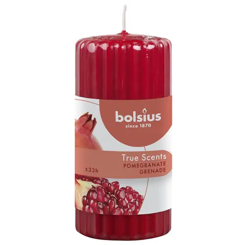 Bolsius Geurstompkaars 120/60 True Scents Pomegranate (6 stuks)