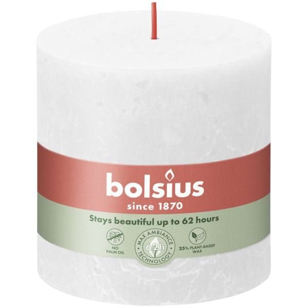 Bolsius Stompkaars Rustiek 100/100 Cloudy White (per stuk)