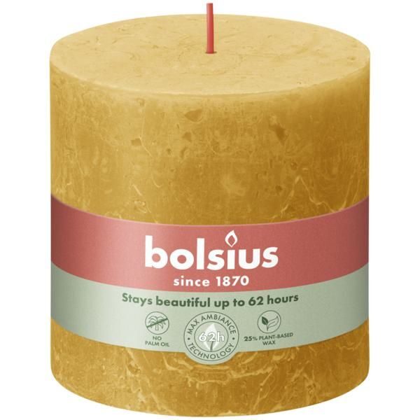 Bolsius Stompkaars Rustiek 100/100 Honeycomb Yellow (per stuk)