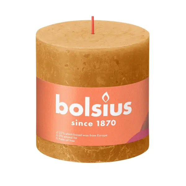 Bolsius Stompkaars Rustiek 100/100 Honeycomb Yellow (per stuk)