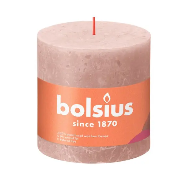 Bolsius Stompkaars Rustiek 100/100 Misty Pink (per stuk)