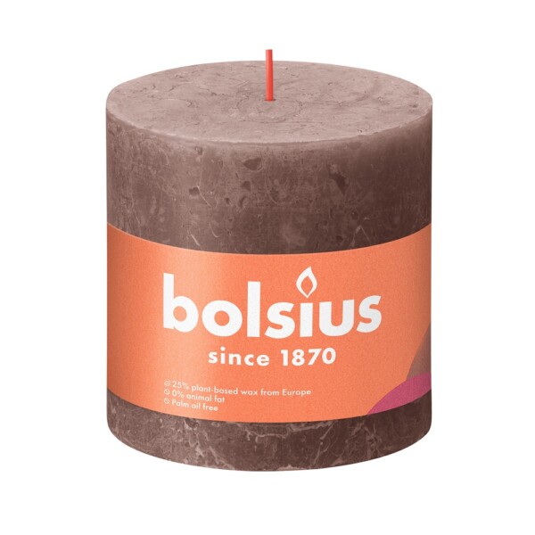 Bolsius Stompkaars Rustiek 100/100 Rustic Taupe (per stuk)