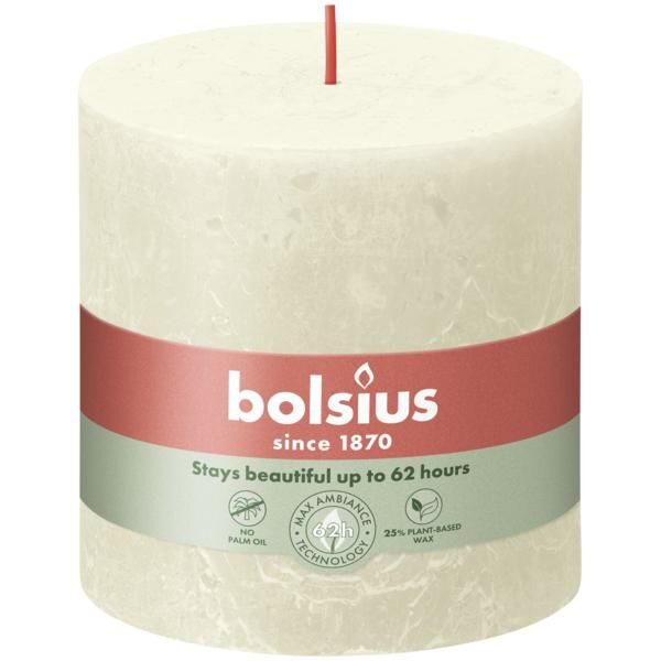 Bolsius Stompkaars Rustiek 100/100 Soft Pearl (per stuk)