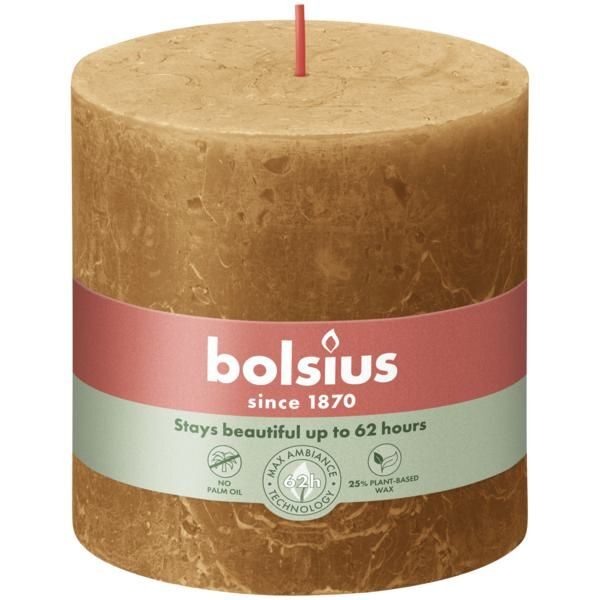 Bolsius Stompkaars Rustiek 100/100 Spice Brown (per stuk)