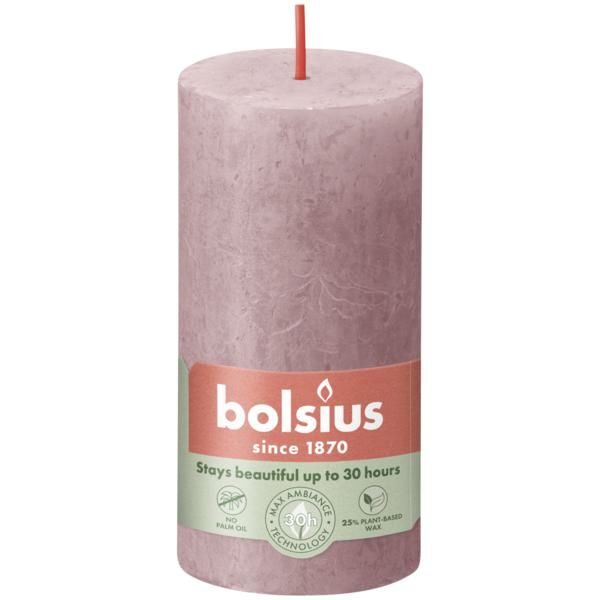 Bolsius Stompkaars Rustiek 100/50 Ash Rose (per stuk)