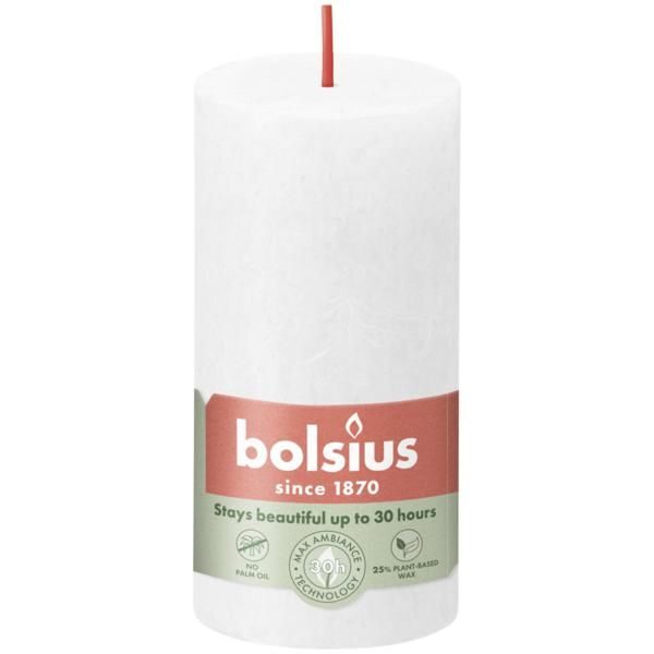 Bolsius Stompkaars Rustiek 100/50 Cloudy White (per stuk)