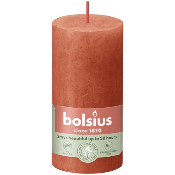 Bolsius Stompkaars Rustiek 100/50 Earthy Orange (per stuk)