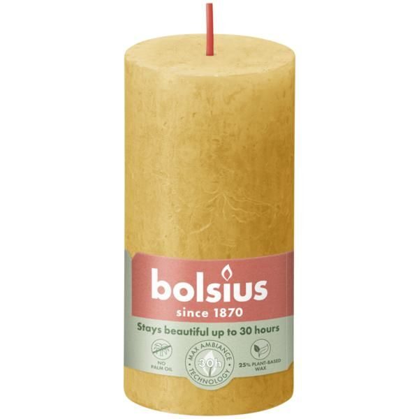 Bolsius Stompkaars Rustiek 100/50 Honeycomb Yellow (per stuk)