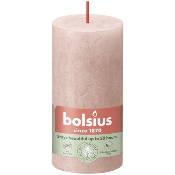 Bolsius Stompkaars Rustiek 100/50 Misty Pink (per stuk)