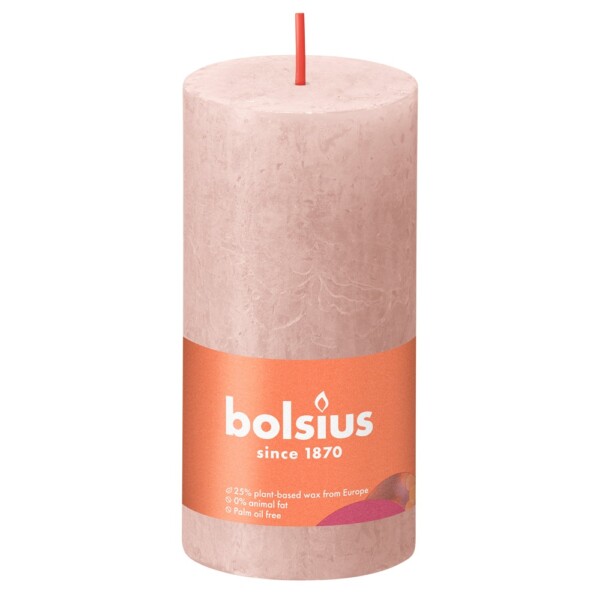 Bolsius Stompkaars Rustiek 100/50 Misty Pink (per stuk)