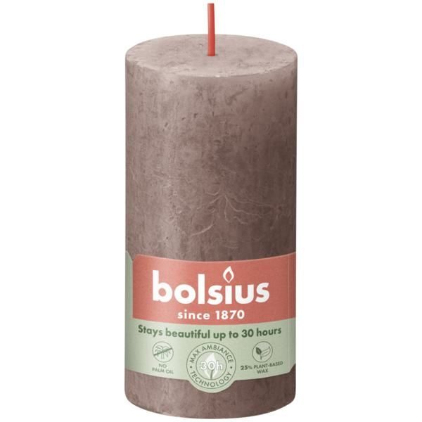 Bolsius Stompkaars Rustiek 100/50 Rustic Taupe (per stuk)