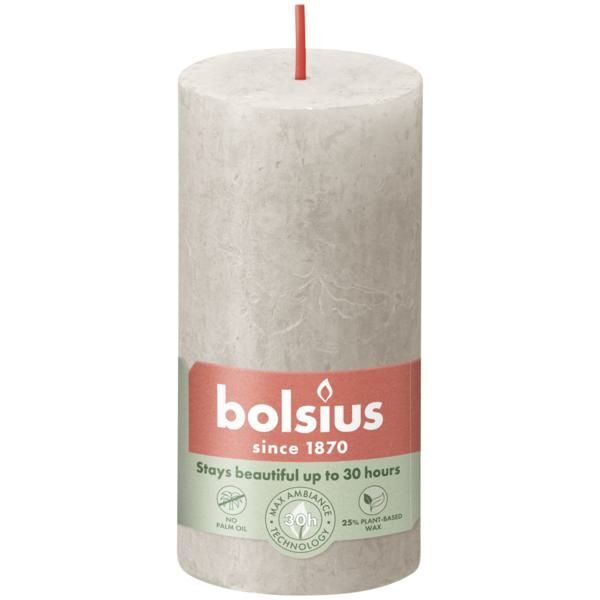 Bolsius Stompkaars Rustiek 100/50 Sandy Grey (per stuk)