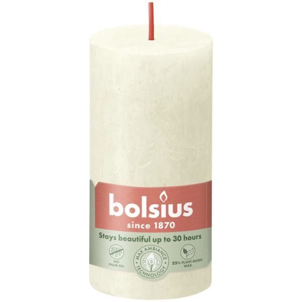 Bolsius Stompkaars Rustiek 100/50 Soft Pearl (per stuk)