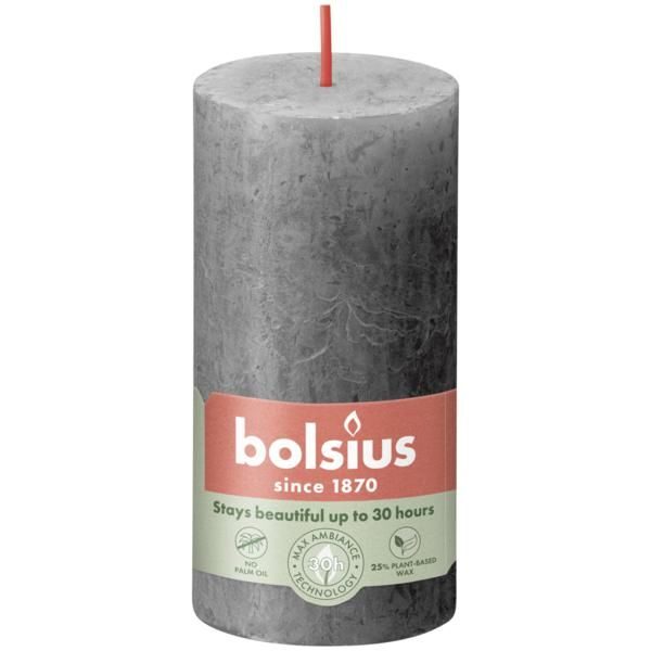 Bolsius Stompkaars Rustiek 100/50 Stormy Grey (per stuk)